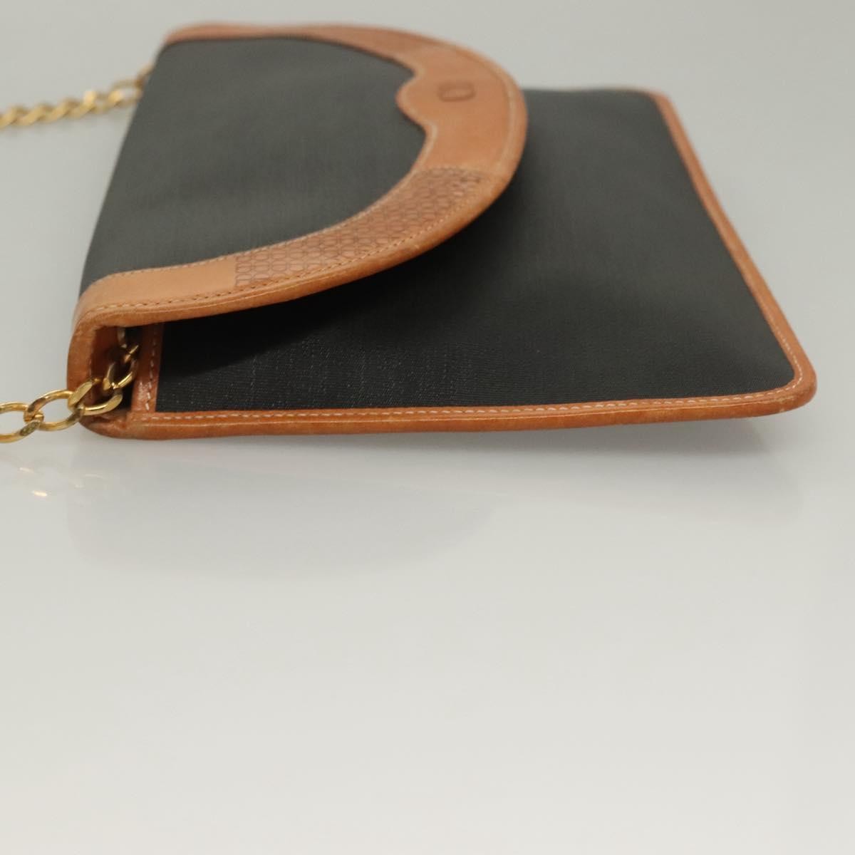 Christian Dior   Cd Chain Flap Shoulder Bag Canvas Black Pvc Shoulder Bag Bag ()