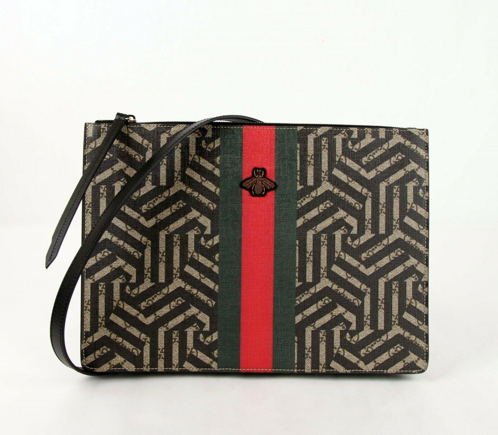 Gucci Leather Canvas Shoulder Bag