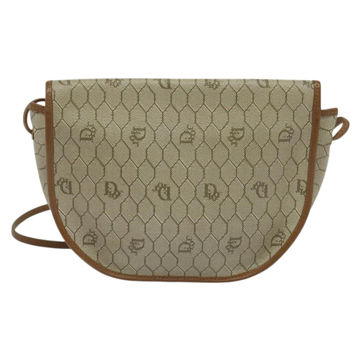 Christian Dior   Honeycomb Shoulder Bag Canvas Beige Canvas Bag ()