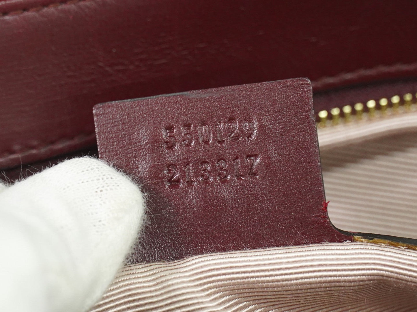 Gucci Arli Shoulder Bag Leather Burgundy Leather Bag ( )