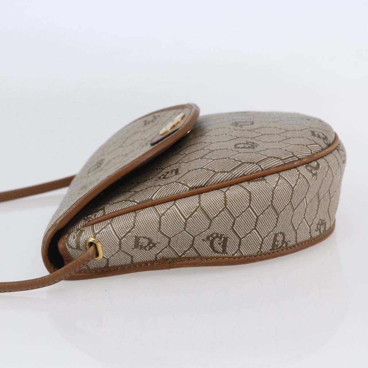 Christian Dior   Honeycomb Flap Crossbody Bag Coated Canvas Beige Canvas Shoulder Bag Bag ()