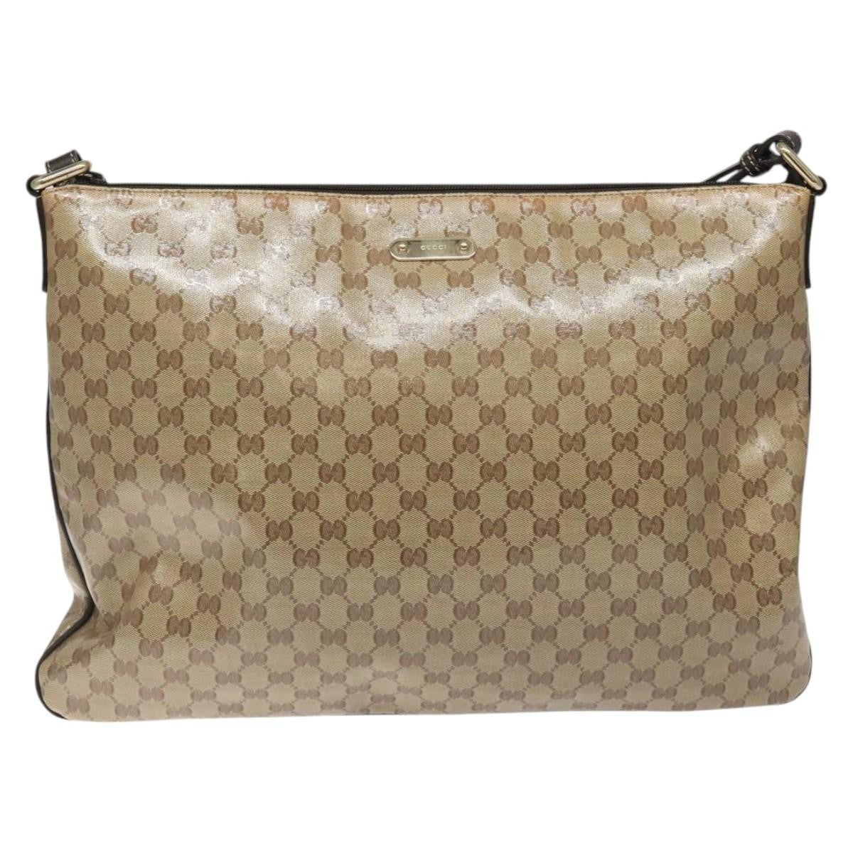 Gucci Flap Messenger Bag (Outlet) Gg Coated Canvas Beige Canvas Shoulder Bag Bag ( )