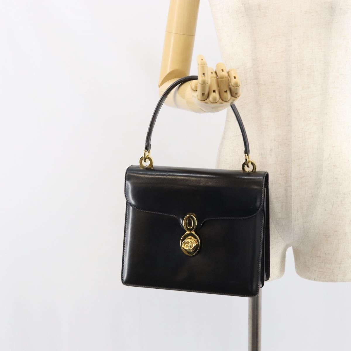 Gucci   Handbag Leather Black Leather Handbag ( )