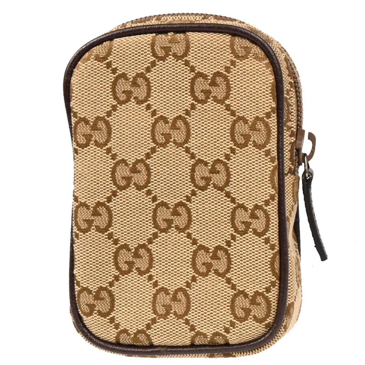 Gucci Gg Marmont Cigarette Case Matelasse Leather Beige Canvas Clutche & Pouche Bag ( )