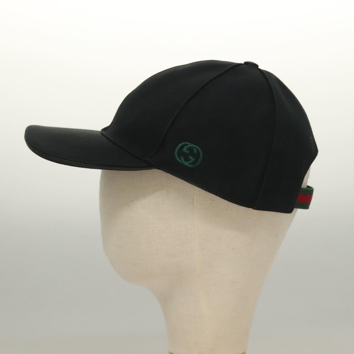 Gucci Interlocking G Web Baseball Cap Canvas Black Canvas Head Accessory Accessory ( )
