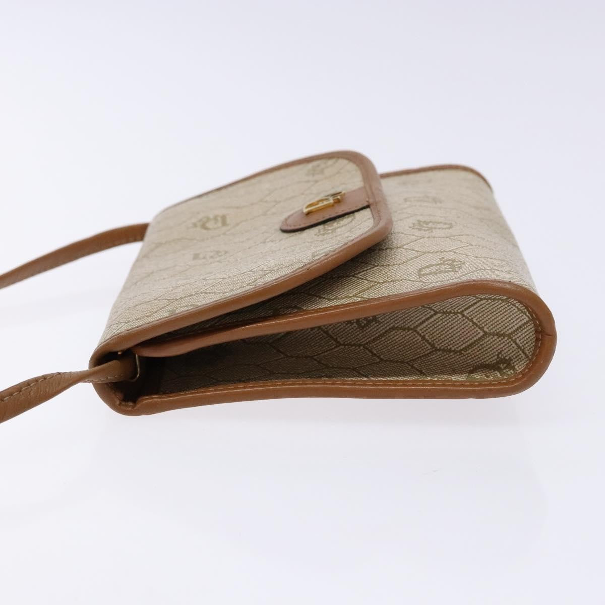 Christian Dior   Honeycomb Flap Crossbody Bag Coated Canvas Beige Pvc Bag ()