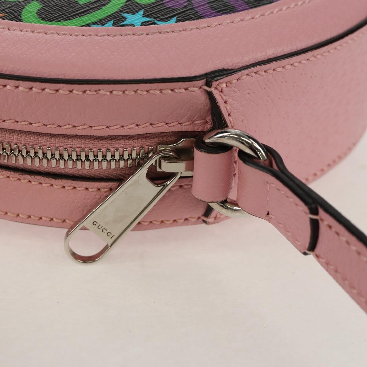 Gucci Round Shoulder Bag Psychedelic Print Gg Coated Canvas Multicolour Canvas Shoulder Bag Bag ( )