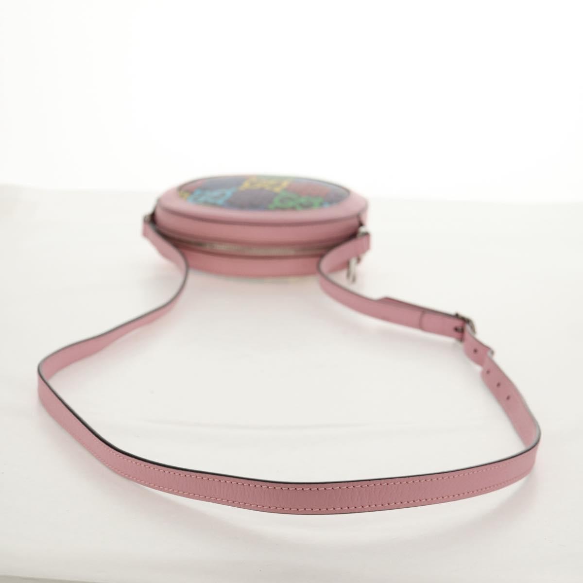 Gucci Round Shoulder Bag Psychedelic Print Gg Coated Canvas Multicolour Canvas Shoulder Bag Bag ( )