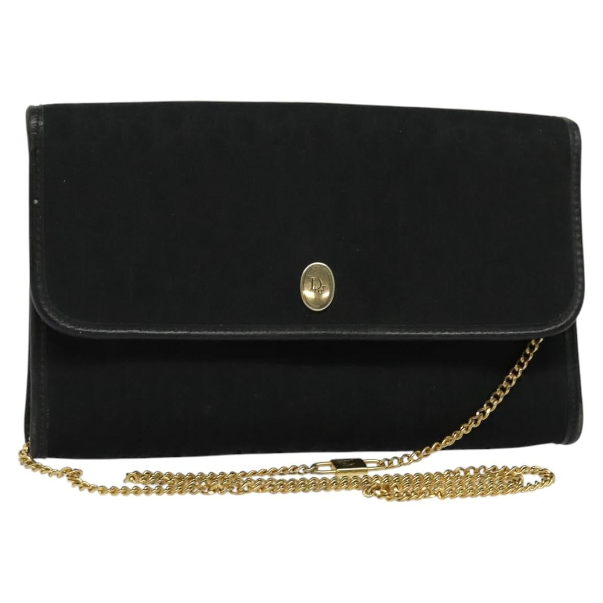 Christian Dior   Trotter Flap Crossbody Bag Canvas Black Canvas Shoulder Bag Bag ()