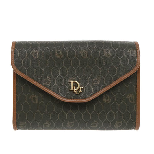 Christian Dior   Honeycomb Chain Canvas Khaki Canvas Shoulder Bag Bag ()