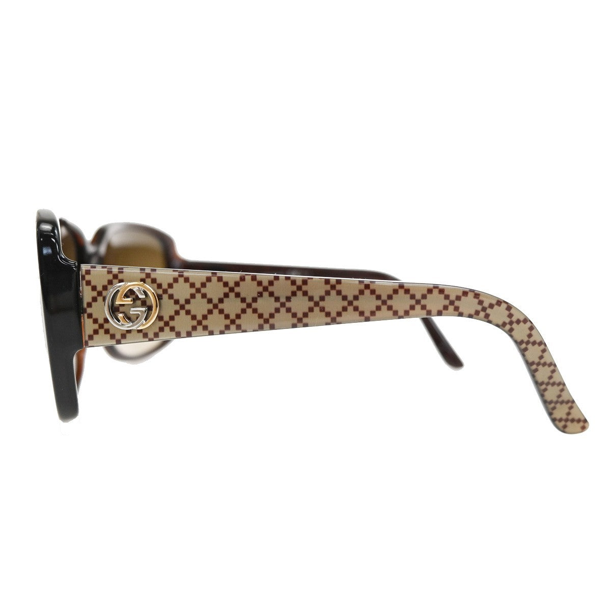 Gucci Eyewear Interlocking G Sunglasses Brown Plastic Sunglasse Accessory ( )