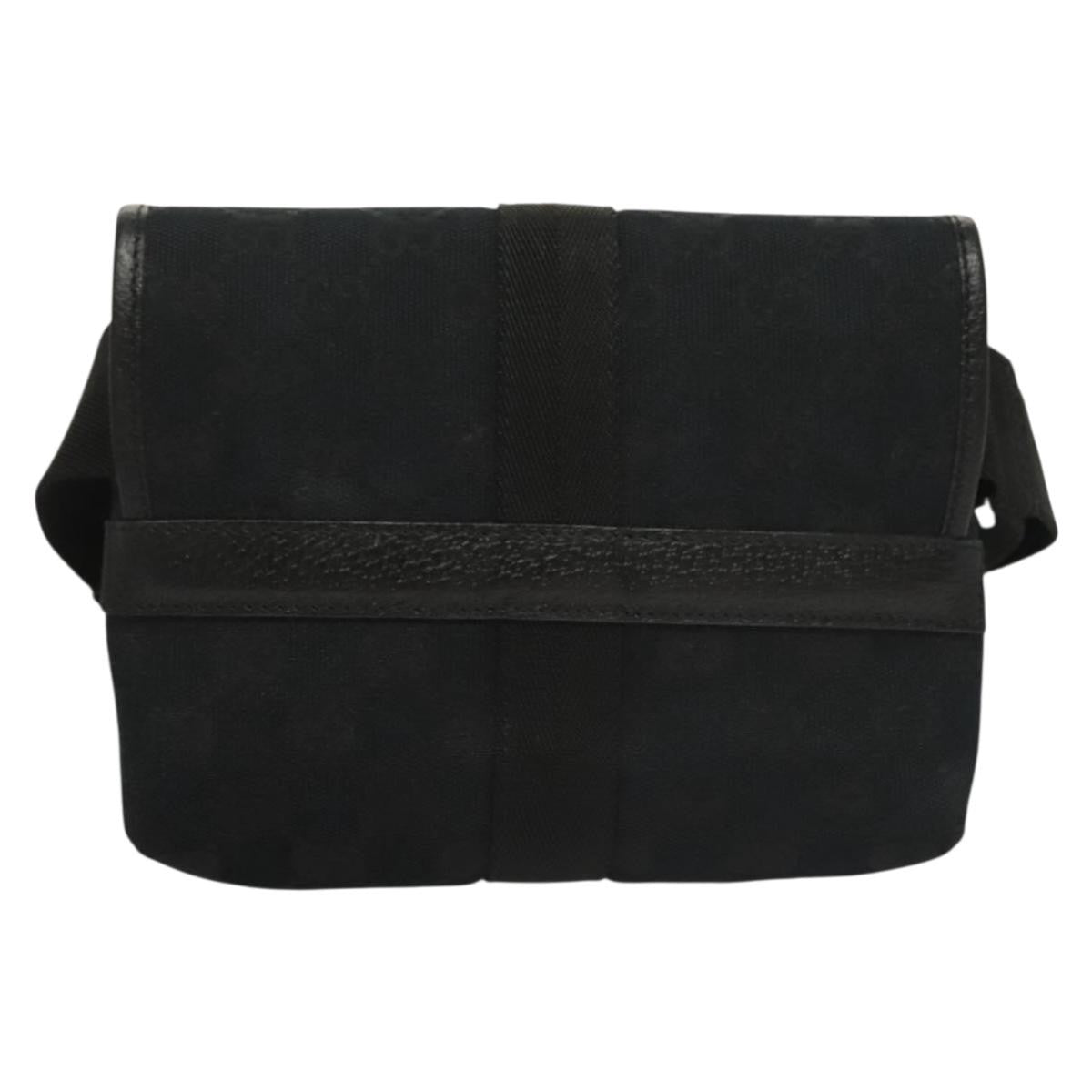 Gucci Buckle Belt Bag Gg Canvas Black Canvas Bag ( )
