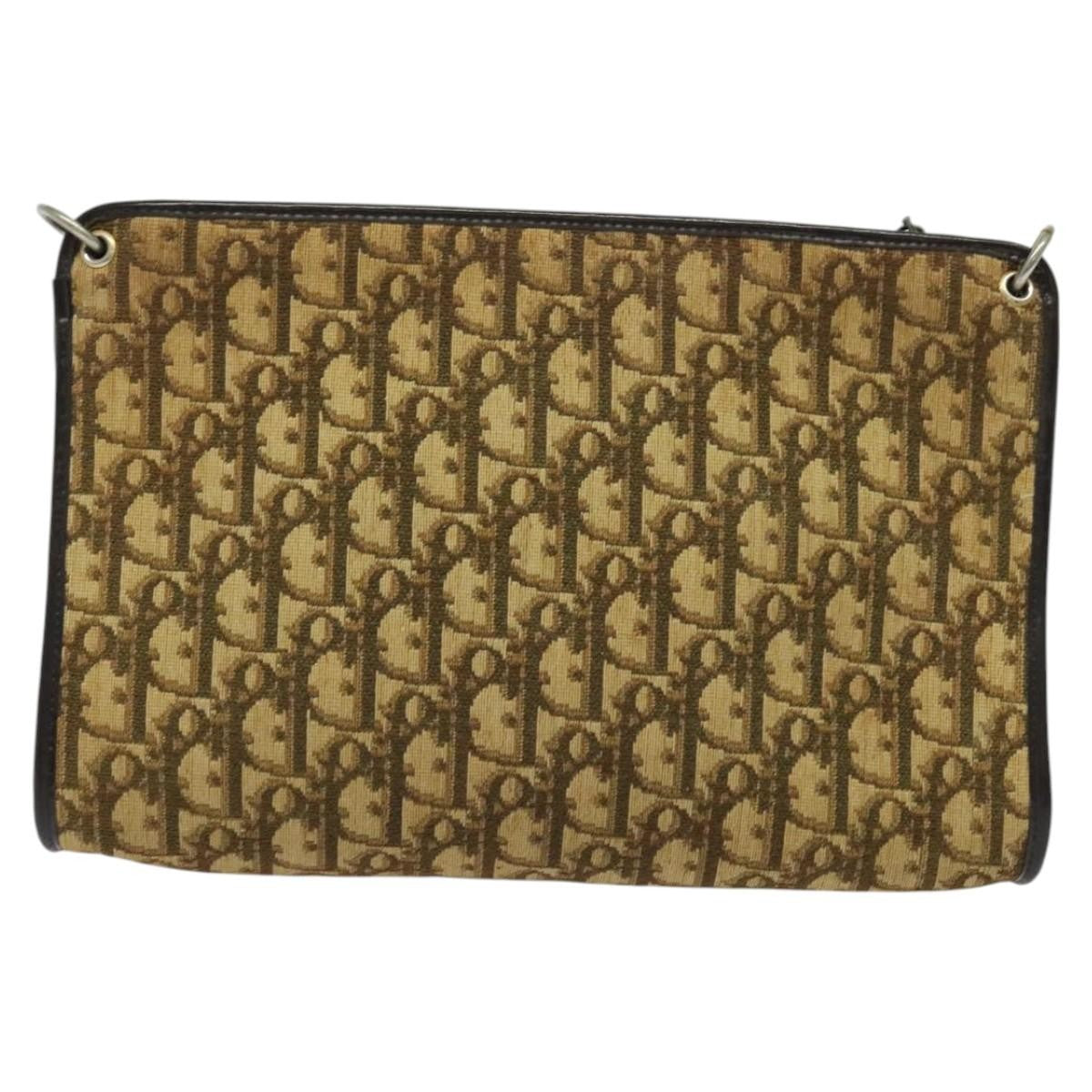 Christian Dior   Trotter Shoulder Bag Canvas Brown Canvas Bag ()