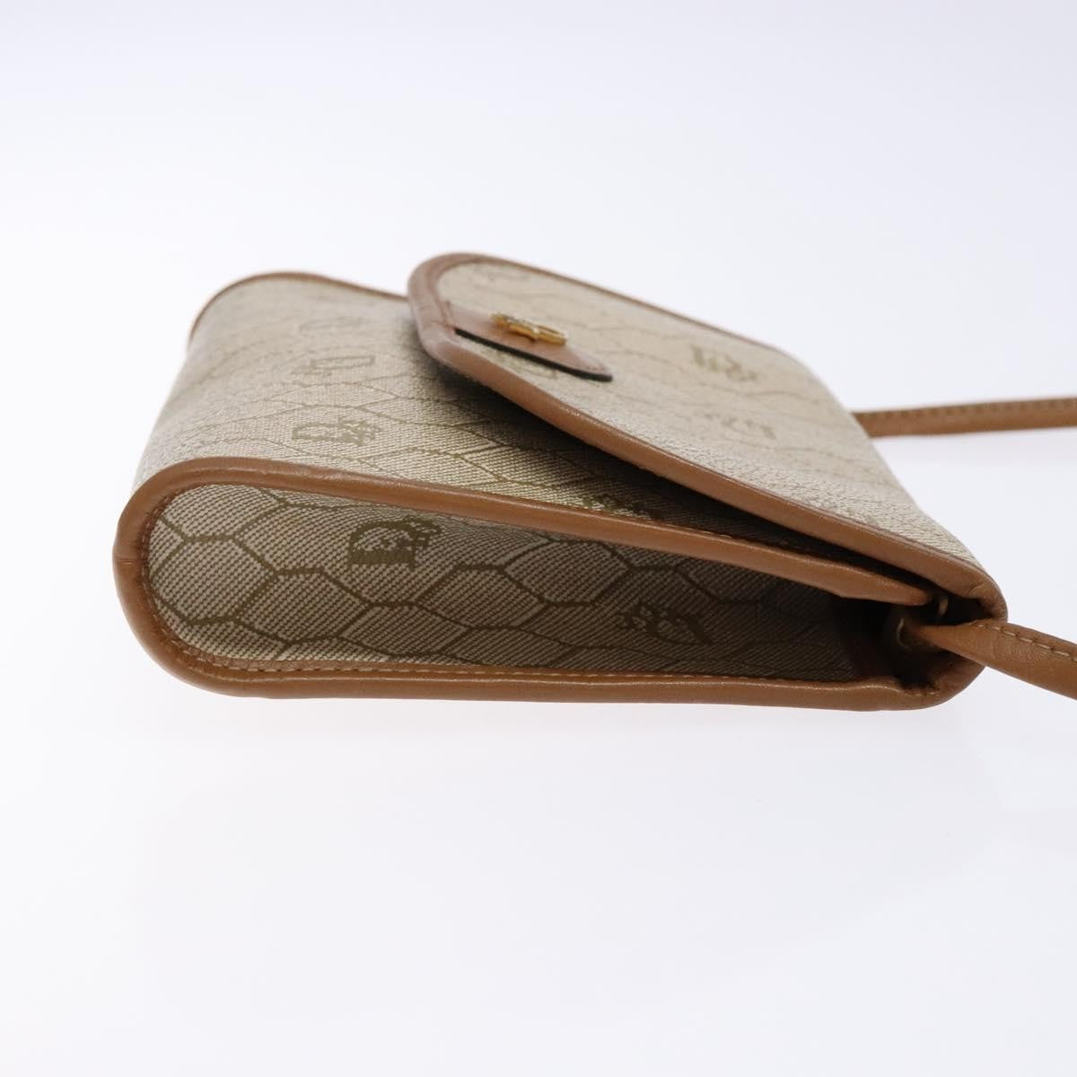 Christian Dior   Honeycomb Flap Crossbody Bag Coated Canvas Beige Pvc Bag ()