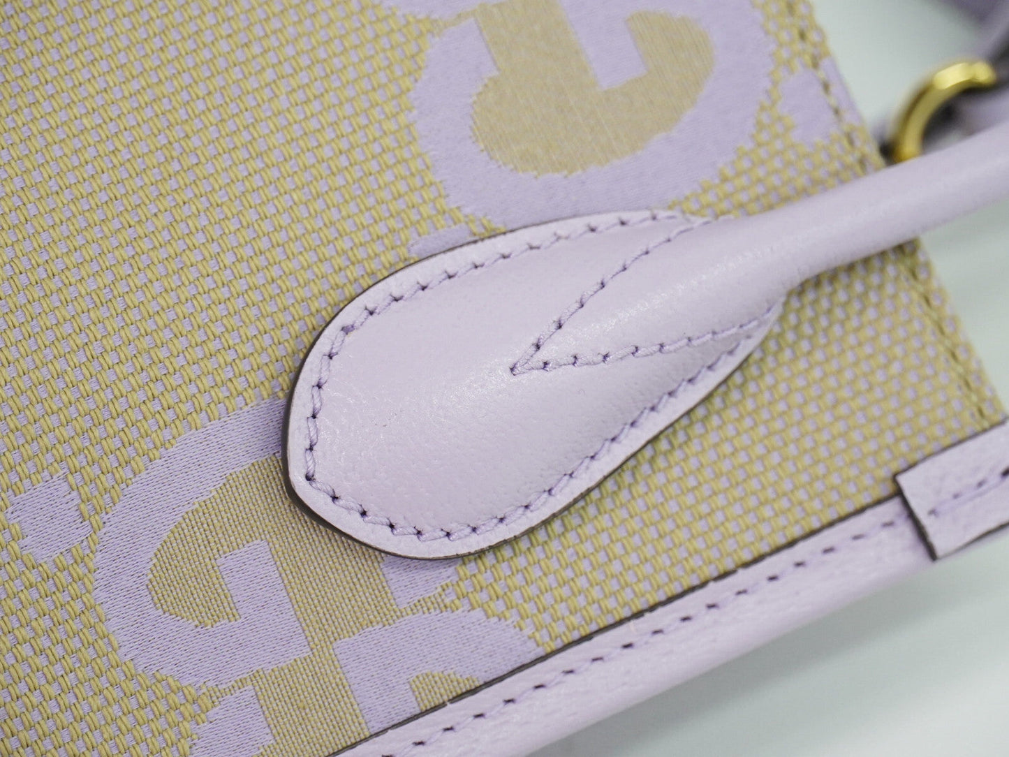 Gucci Vertical Tote Jumbo Gg Canvas Purple Canvas Bag ( )