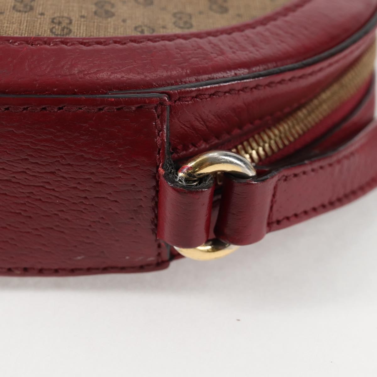 Gucci Doraemon Round Shoulder Bag Printed Mini Gg Coated Canvas Beige Pvc Bag ( )