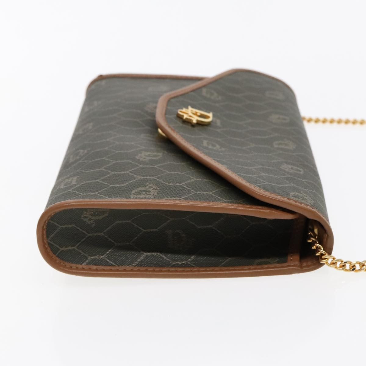 Christian Dior   Honeycomb Chain Canvas Khaki Canvas Shoulder Bag Bag ()