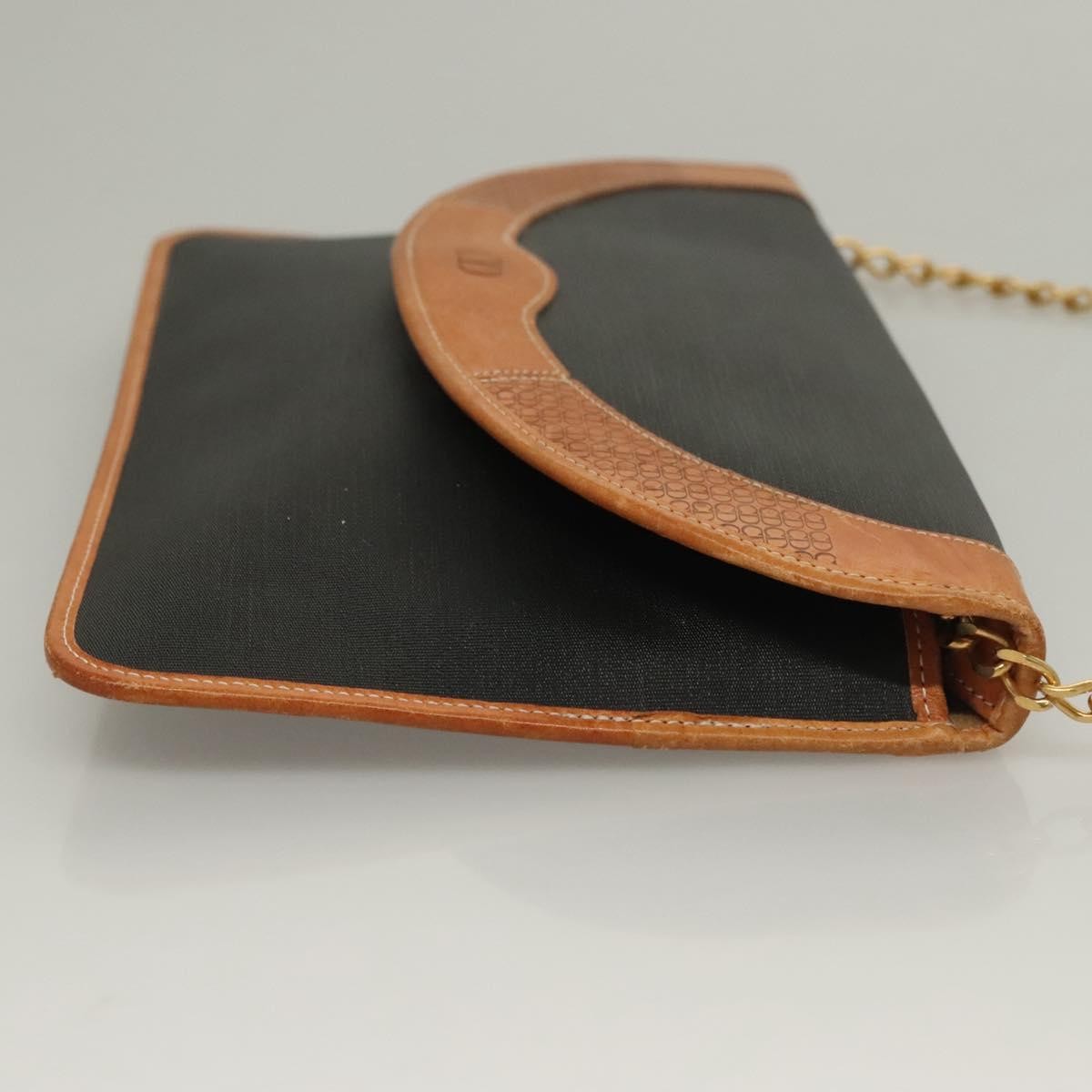 Christian Dior   Cd Chain Flap Shoulder Bag Canvas Black Pvc Shoulder Bag Bag ()