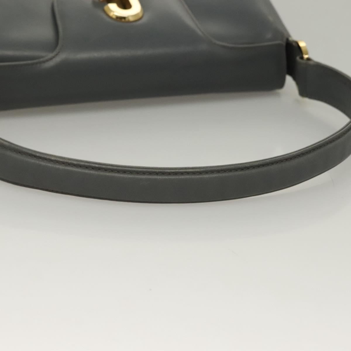 Gucci 1973 Top Handle Bag Leather Gray Leather Handbag ( )