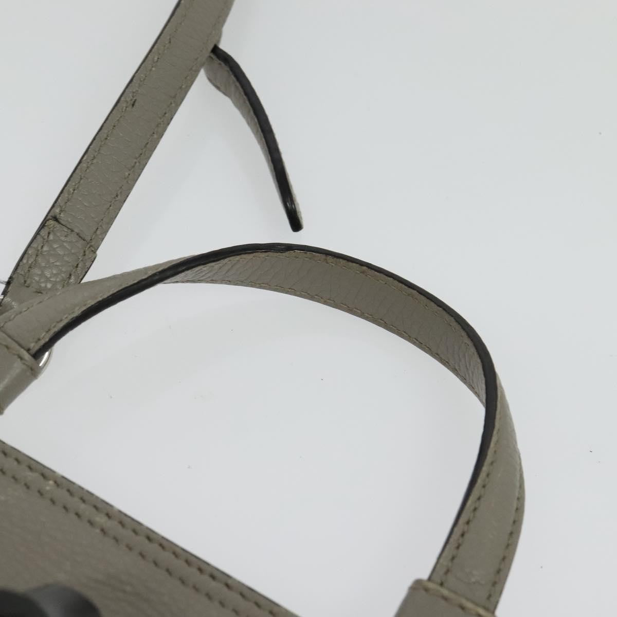 Gucci Bamboo Daily Top Handle Bag Leather Gray Leather Bag ( )