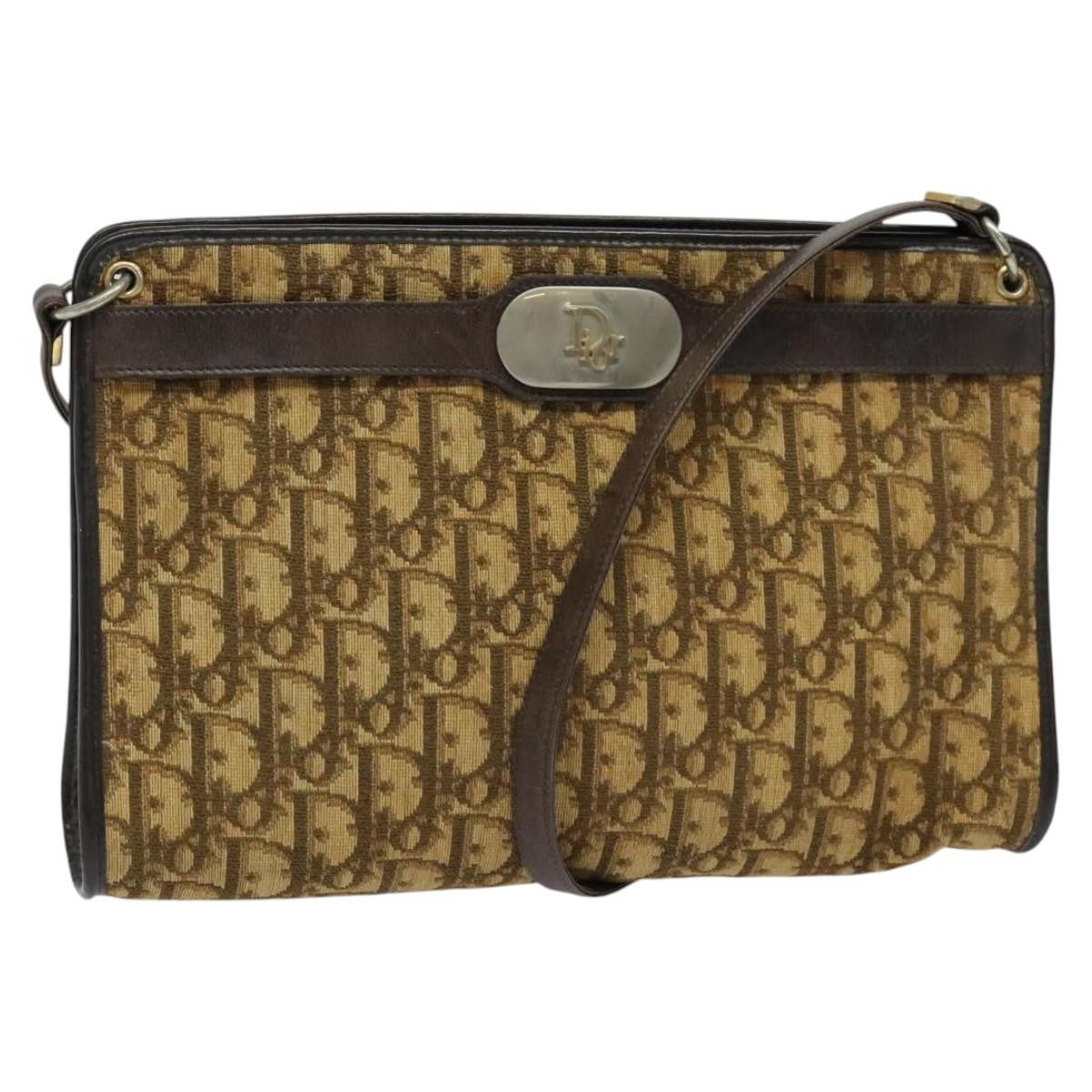 Christian Dior   Trotter Shoulder Bag Canvas Brown Canvas Bag ()