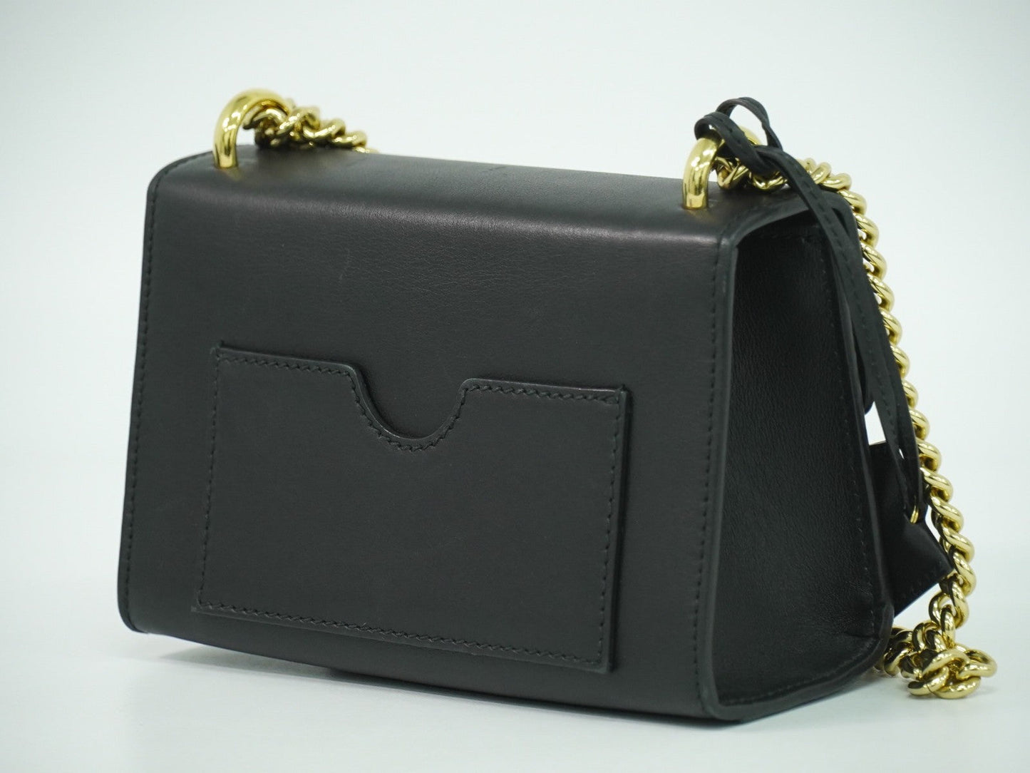 Gucci Padlock Shoulder Bag Leather Black Leather Shoulder Bag Bag ( )