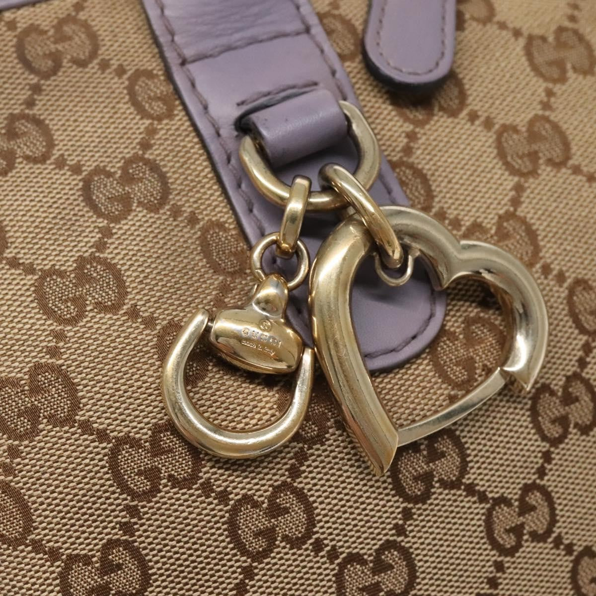 Gucci Convertible Belted Tote Gg Canvas With Leather Beige Canvas Tote Bag Bag ( )