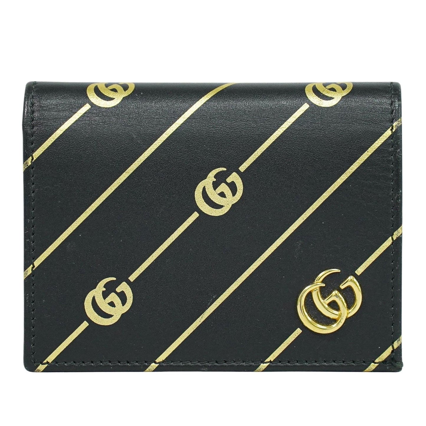 Gucci Gg Marmont Wallet Leather Black Leather Wallets Accessory ( )