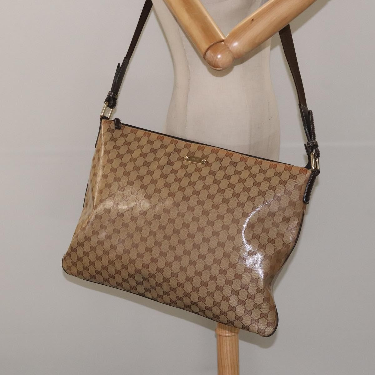 Gucci Flap Messenger Bag (Outlet) Gg Coated Canvas Beige Canvas Shoulder Bag Bag ( )