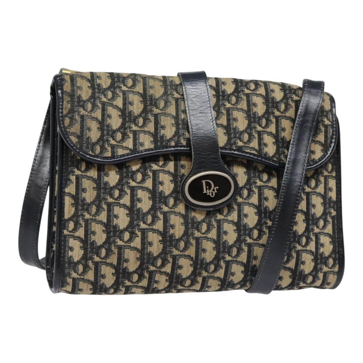 Christian Dior   Flap Crossbody Bag Canvas Navy Canvas Shoulder Bag Bag ()