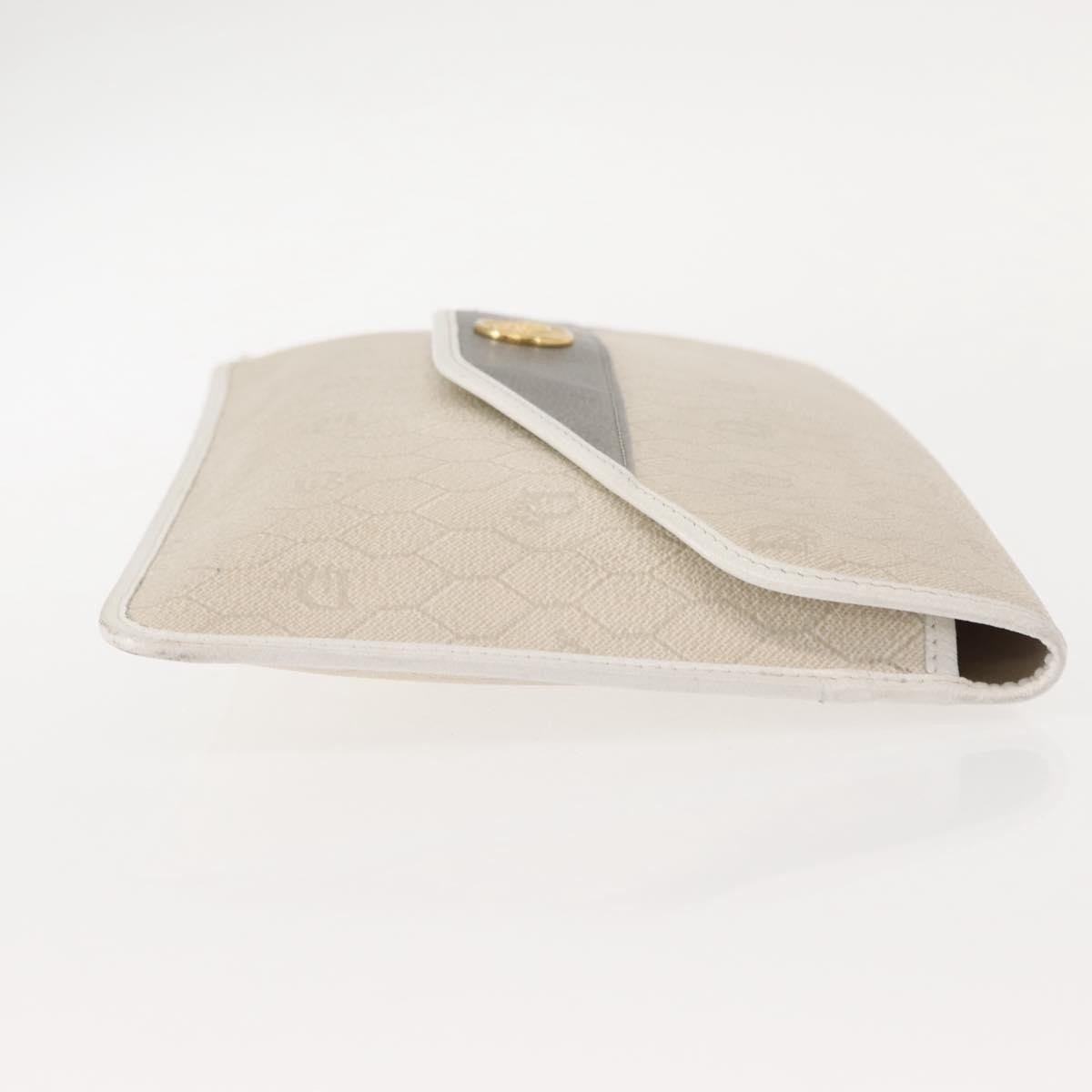 Christian Dior   Honeycomb Clutch Canvas White Canvas Clutche & Pouche Bag ()