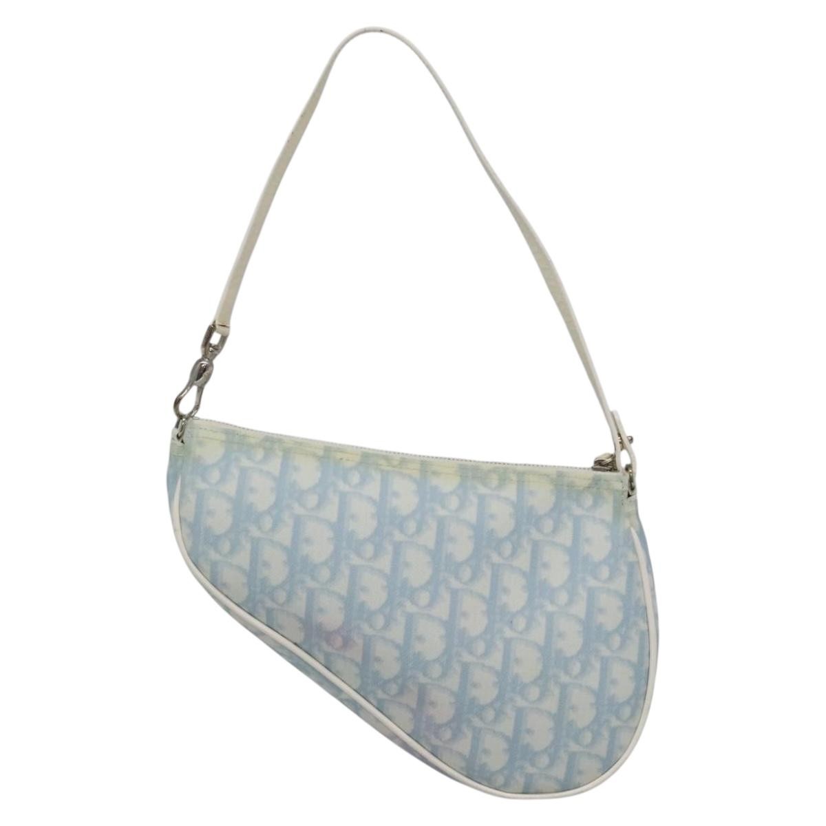 Christian Dior   Saddle Bag Diorissimo Canvas Blue Canvas Bag ()