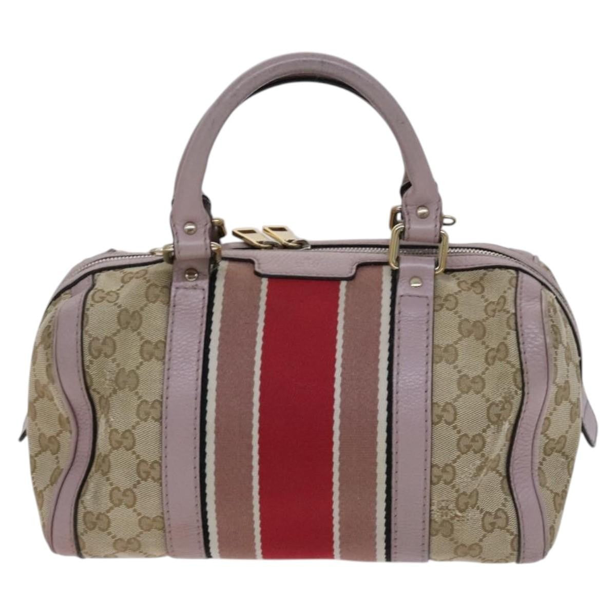 Gucci   Web Boston Bag Gg Canvas Beige Canvas Bag ( )