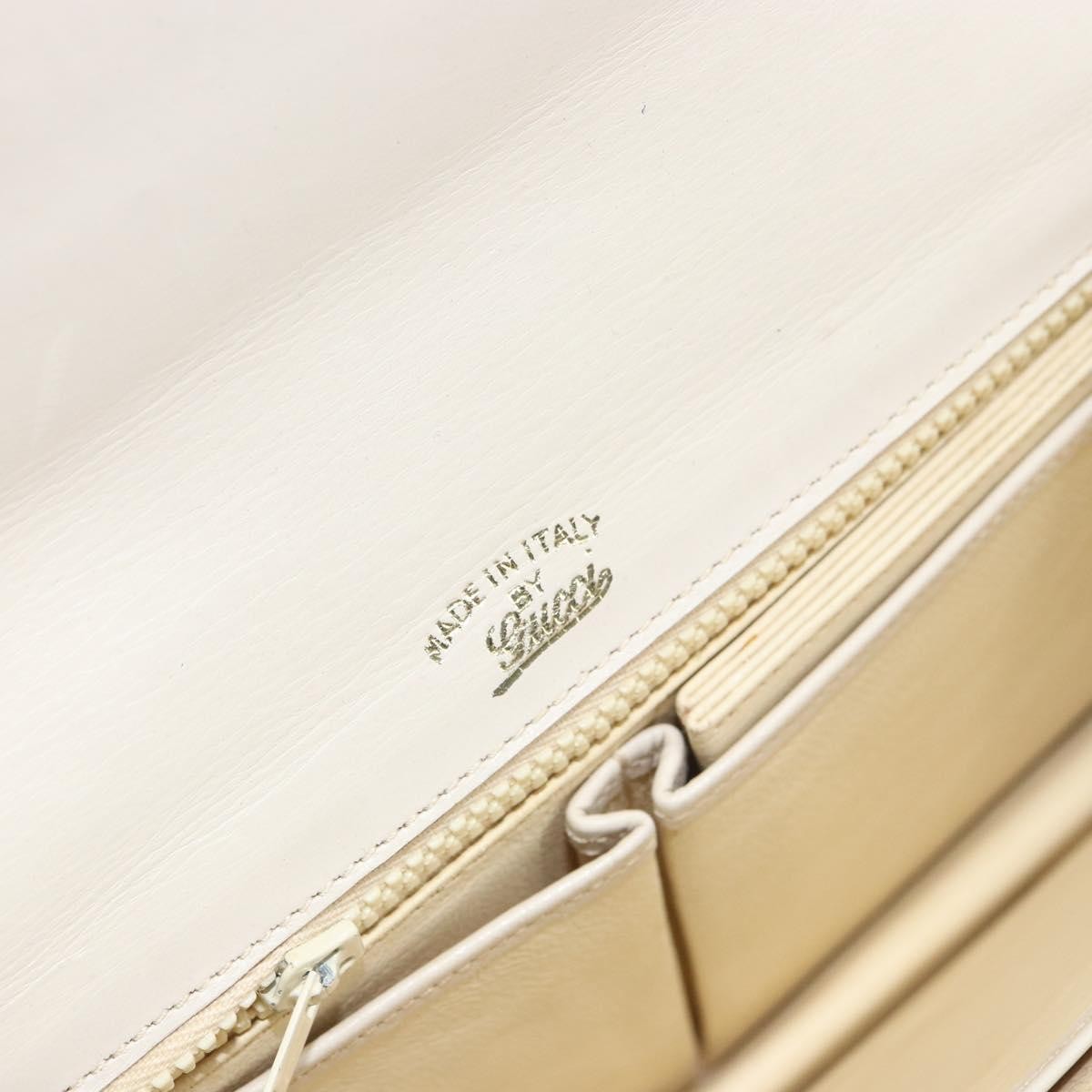 Gucci   Clutch Bag Leather White Leather Clutche & Pouche Bag ( )