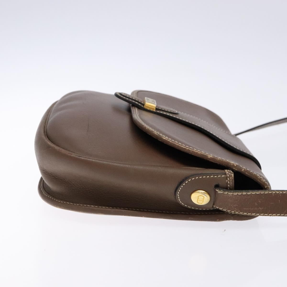 Christian Dior   Cd Flap Shoulder Bag Leather Brown Leather Shoulder Bag Bag ()