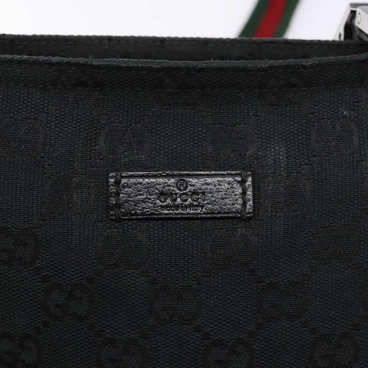 Gucci Web Strap Zip Messenger Bag Gg Canvas Black Canvas Shoulder Bag Bag ( )