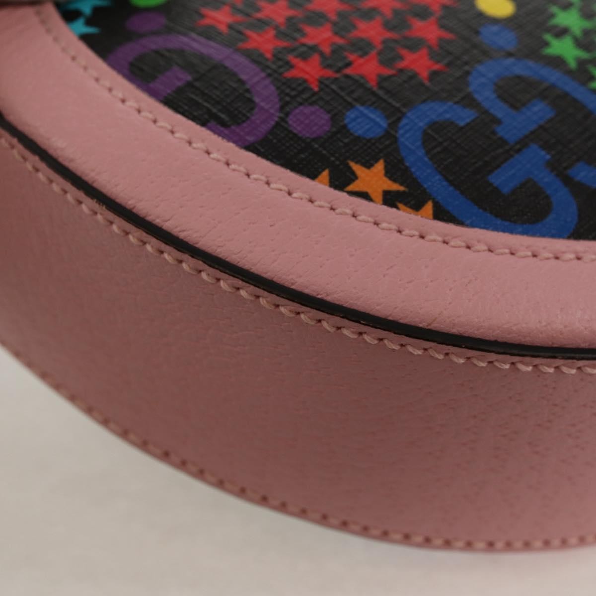 Gucci Round Shoulder Bag Psychedelic Print Gg Coated Canvas Multicolour Canvas Shoulder Bag Bag ( )