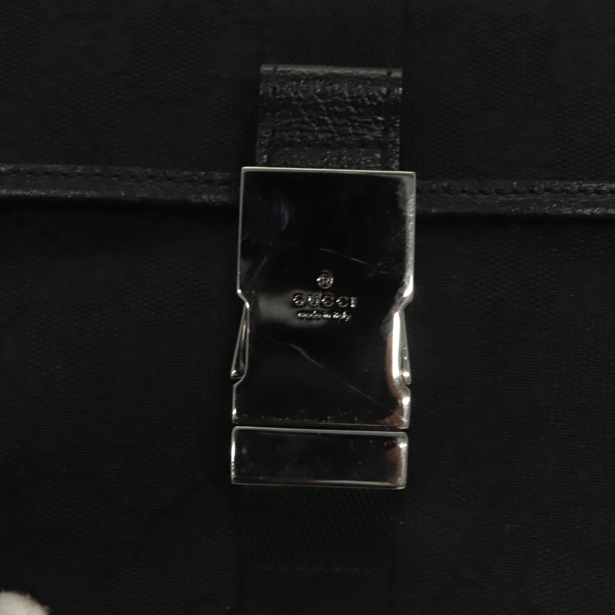 Gucci Buckle Belt Bag Gg Canvas Black Canvas Bag ( )