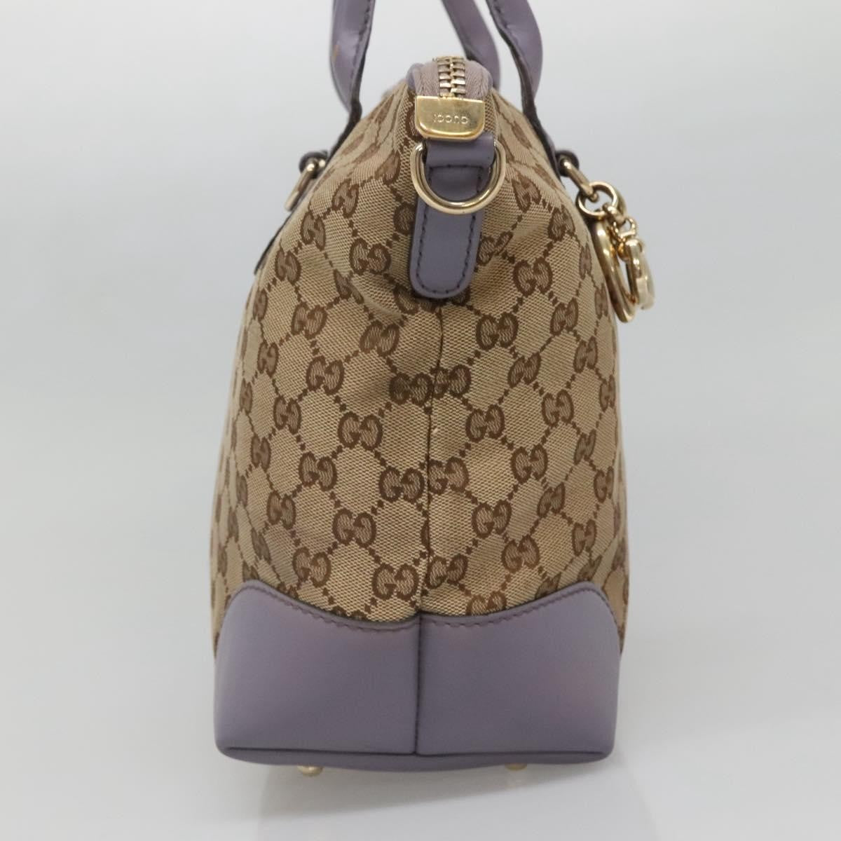 Gucci Convertible Belted Tote Gg Canvas With Leather Beige Canvas Tote Bag Bag ( )