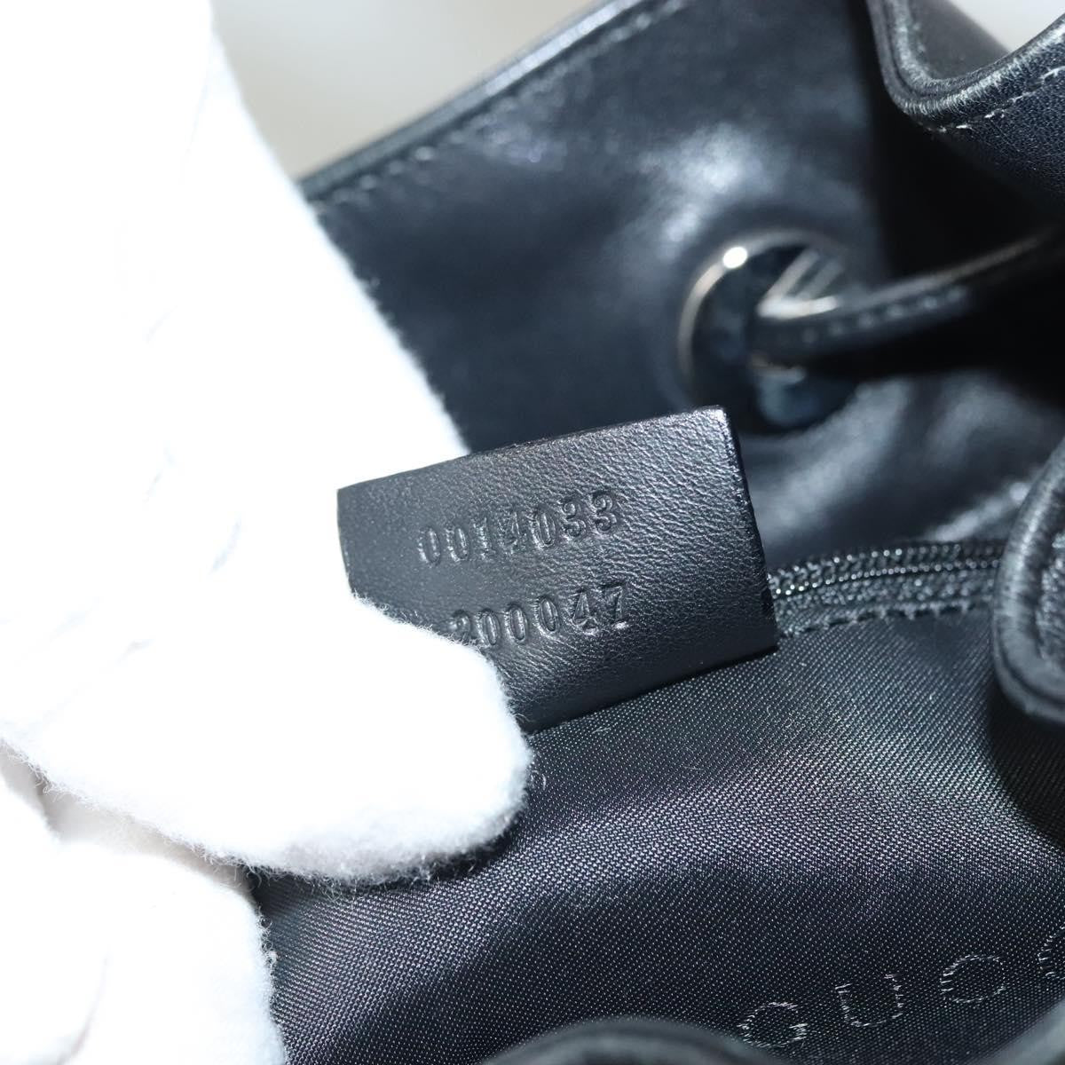 Gucci   Bamboo Shoulder Bag Leather Black Leather Handbag ( )