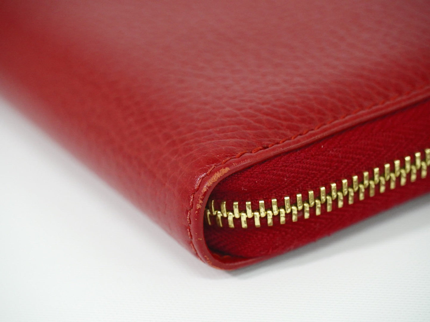 Gucci Gg Marmont Zip Around Wallet Leather Red Leather Wallets Accessory ( )