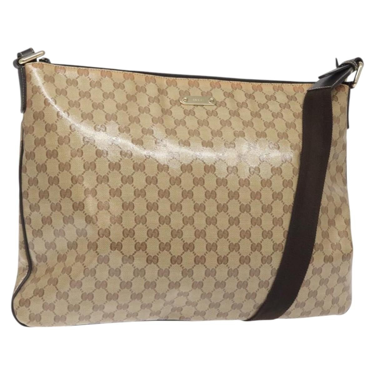 Gucci Flap Messenger Bag (Outlet) Gg Coated Canvas Beige Canvas Shoulder Bag Bag ( )