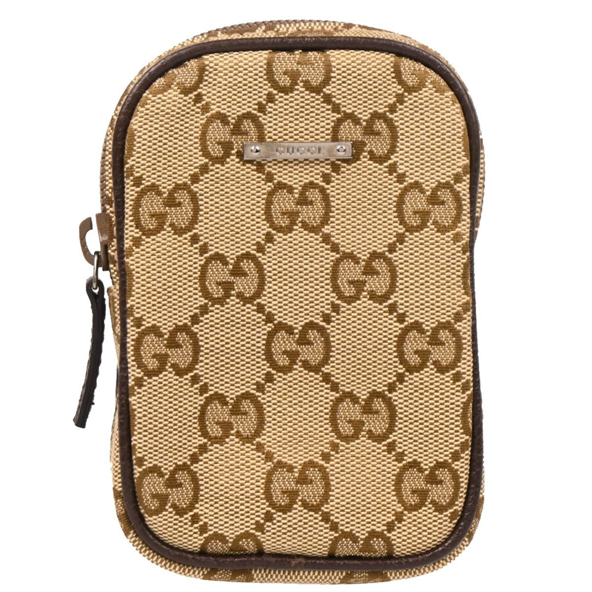 Gucci Gg Marmont Cigarette Case Matelasse Leather Beige Canvas Clutche & Pouche Bag ( )