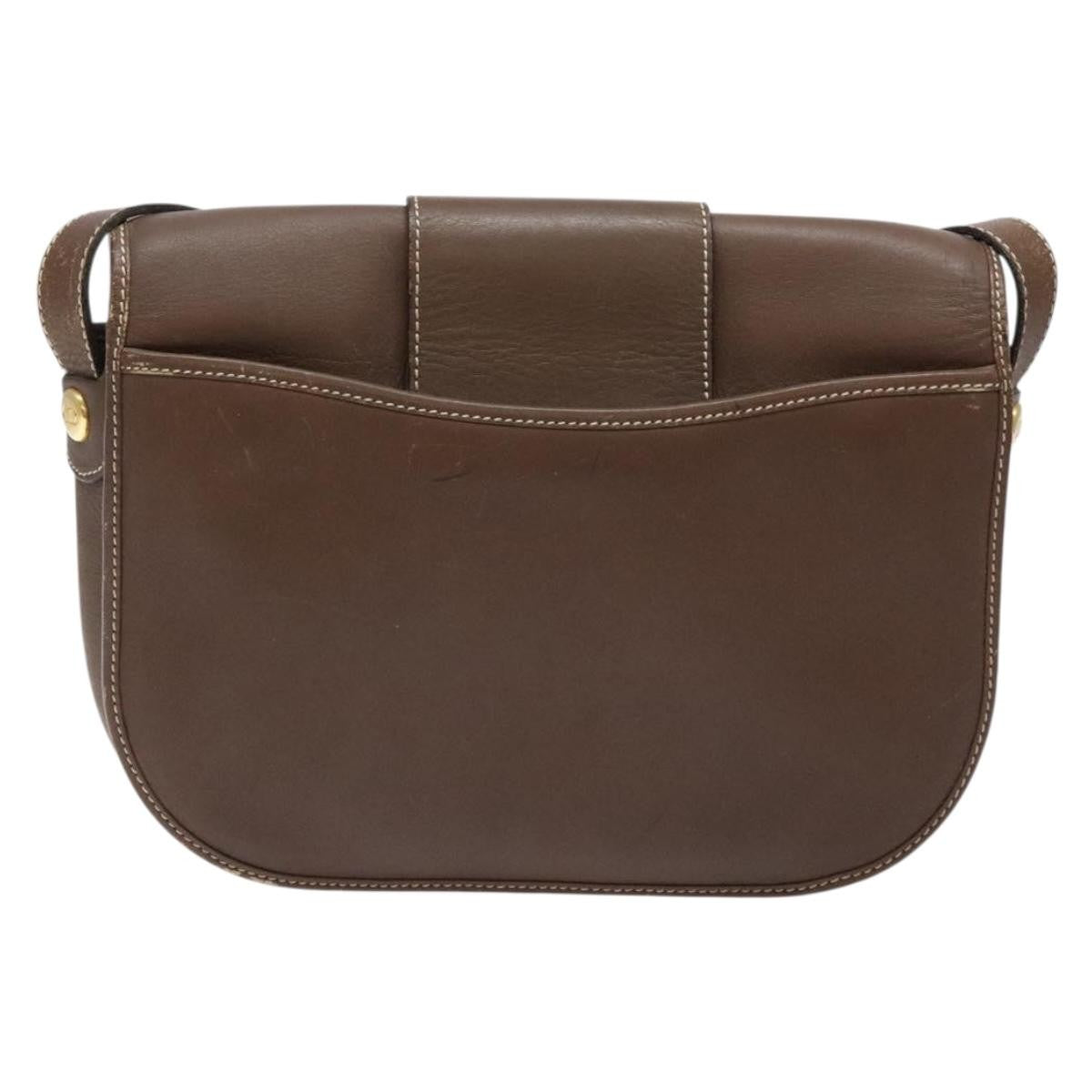 Christian Dior   Cd Flap Shoulder Bag Leather Brown Leather Shoulder Bag Bag ()