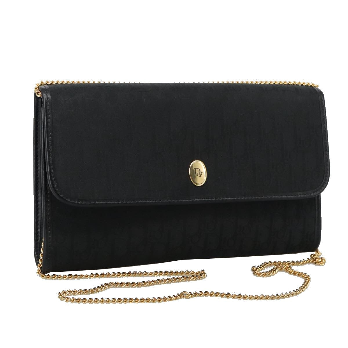 Christian Dior   Trotter Crossbody Bag Canvas Black Canvas Shoulder Bag Bag ()