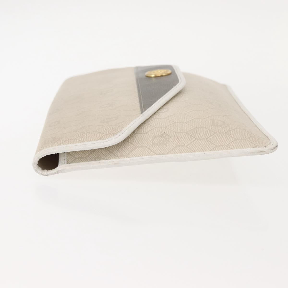 Christian Dior   Honeycomb Clutch Canvas White Canvas Clutche & Pouche Bag ()