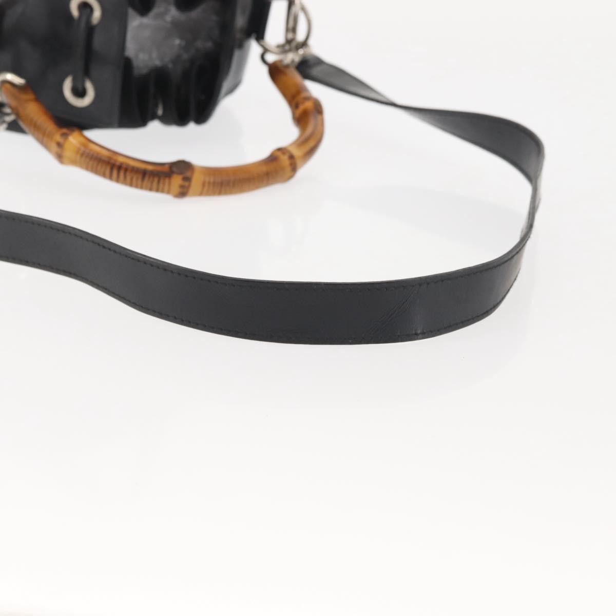 Gucci   Bamboo Bucket Bag Nylon And Leather Black Nylon Bag ( )