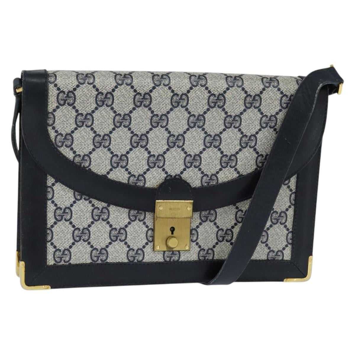 Gucci Gg Supreme Messenger Bag Gg Canvas Navy Pvc Shoulder Bag Bag ( )