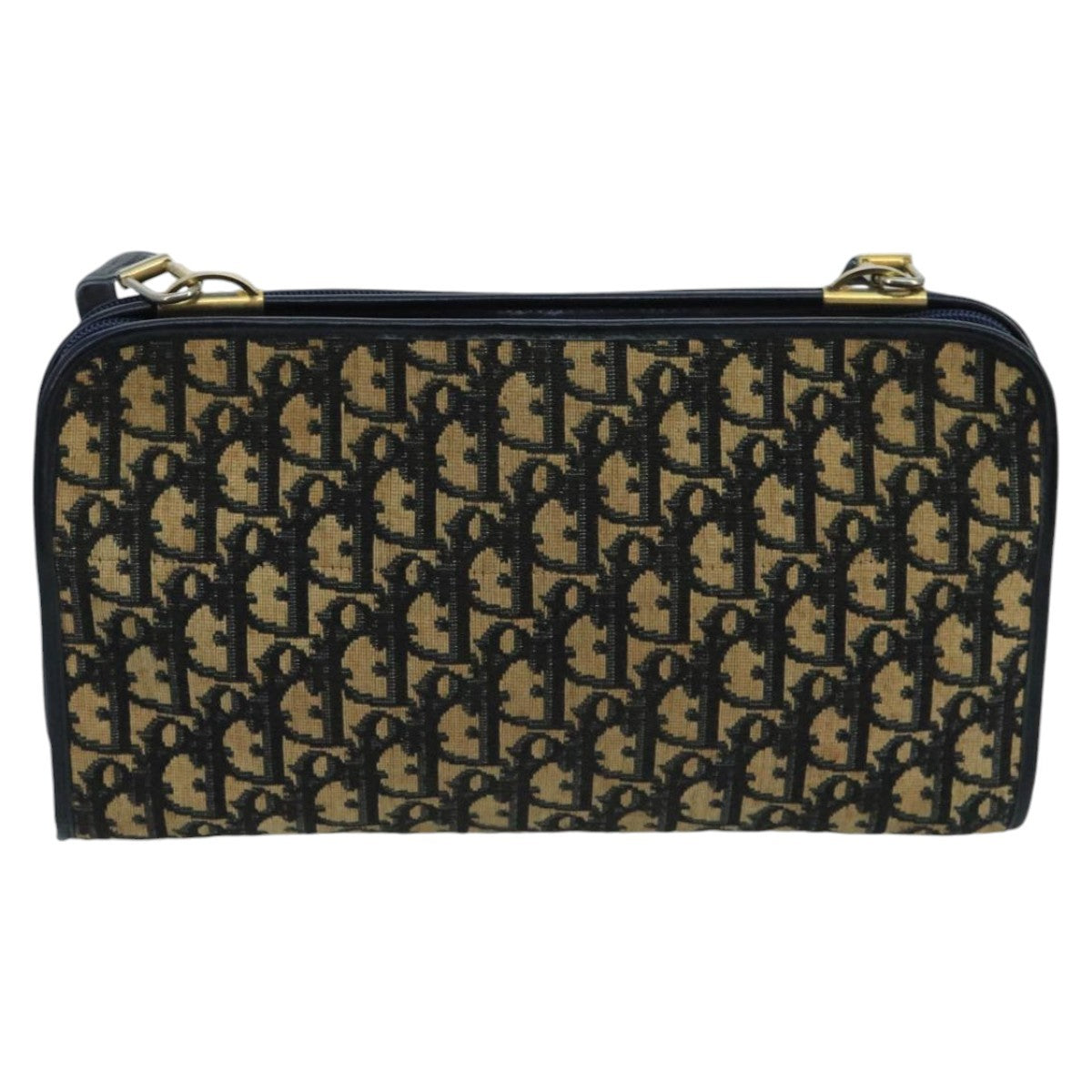 Christian Dior   Trotter Crossbody Bag Diorissimo Coated Canvas Navy Canvas Shoulder Bag Bag ()