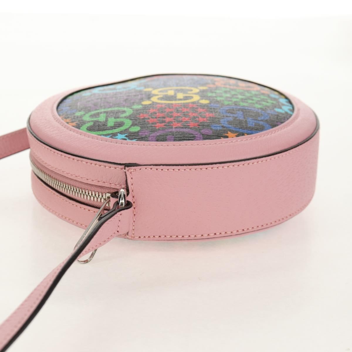 Gucci Round Shoulder Bag Psychedelic Print Gg Coated Canvas Multicolour Canvas Shoulder Bag Bag ( )